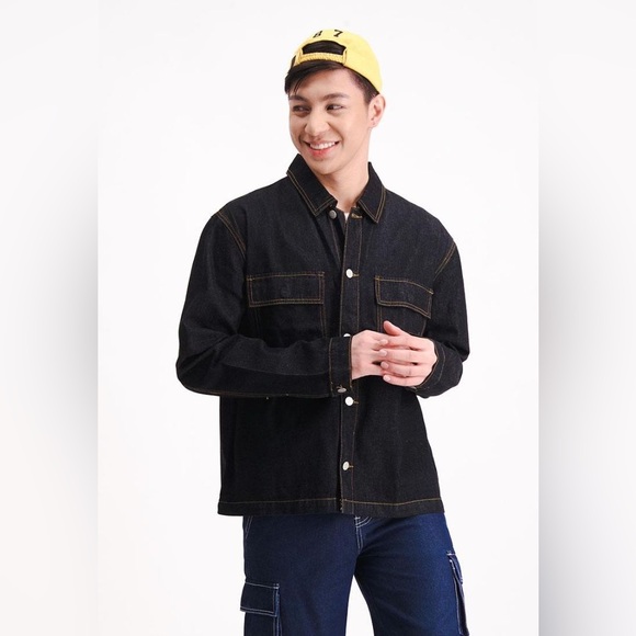 Men’s Bench Black Denim Overshirt Size Small - Picture 4 of 7